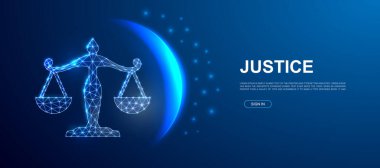 İniş sayfası için 3d çokgen sembol ölçeklendirir, web sitesi şablonu. Anasayfası için düşük poli denge illüstrasyonu, reklam afişi, reklam sayfası tasarımı. Adalet tasarımı illüstrasyon kavramı.