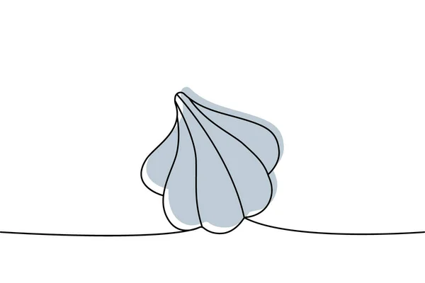Set Garlic One Line Colored Continuous Drawing Garlic Continuous One — Stock vektor