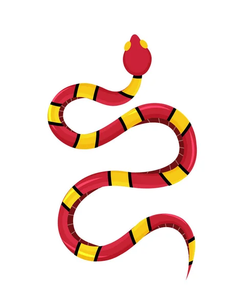 Східна Молочна Змія Тропічна Токсична Рептилія Небезпечні Екзотичні Граблі Ізольовані — стоковий вектор