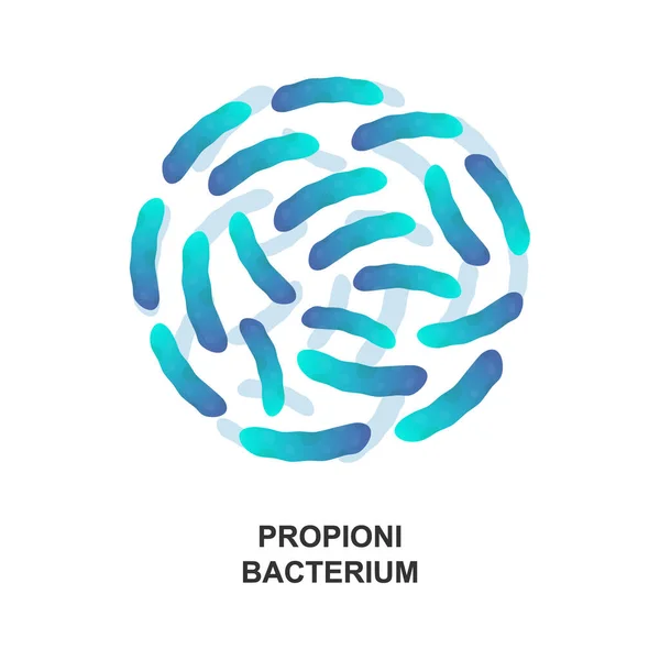 프로피니오 박테리아 바이오 박테리아 건강을 박테리아와 미생물이죠 배경에서 — 스톡 벡터