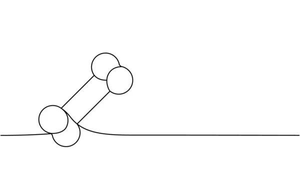Menschliche Knochen Eine Linie Ununterbrochene Zeichnung Menschliches Organ Kontinuierliche Darstellung — Stockvektor