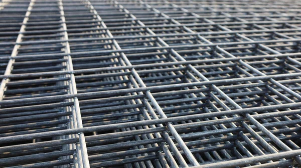 Steel Wire Mesh Pile Brc Welded Wire Mesh Slab Construction — Stock Photo, Image