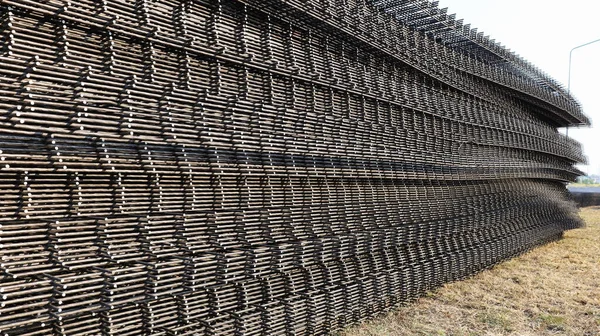 Brc Welded Wire Mesh Pile Wire Mesh Grid Construction Site — Stock Photo, Image
