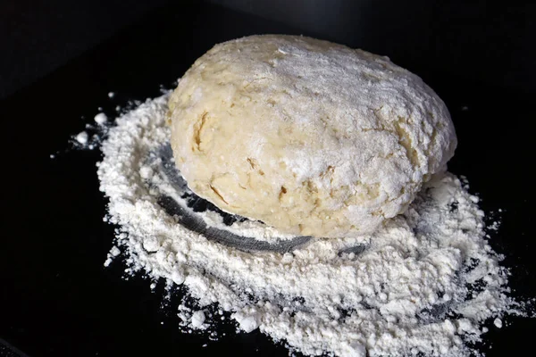 Pasta Fare Ciambelle Ricotta Torte Prodotto Base Farina Cuocere Friggere — Foto Stock
