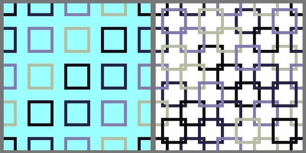 Ensemble Motifs Vectoriels Formes Géométriques Carrés Aux Couleurs Pastel Sur — Image vectorielle