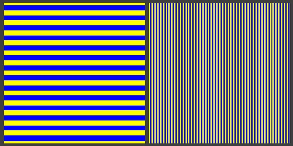 Ensemble Motifs Vectoriels Sans Couture Lignes Verticales Horizontales Bleues Jaunes — Image vectorielle