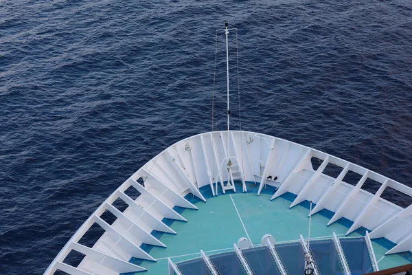 Nose Cruise Ship Sea Top View — Stockfoto