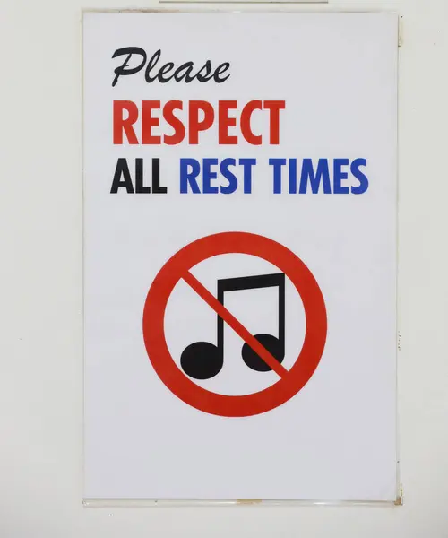 Music Sign Prohibition Sign — Foto Stock