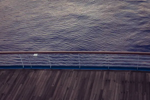 Luxury Cruise Ship Deck Pôr Sol — Fotografia de Stock