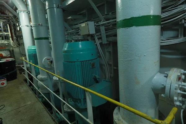 Cruise Ship Engine Room Interior Water Tight Doors Electrical Diesel —  Fotos de Stock