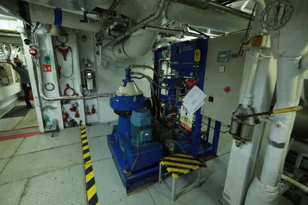 Pipework Ship Engine Room —  Fotos de Stock