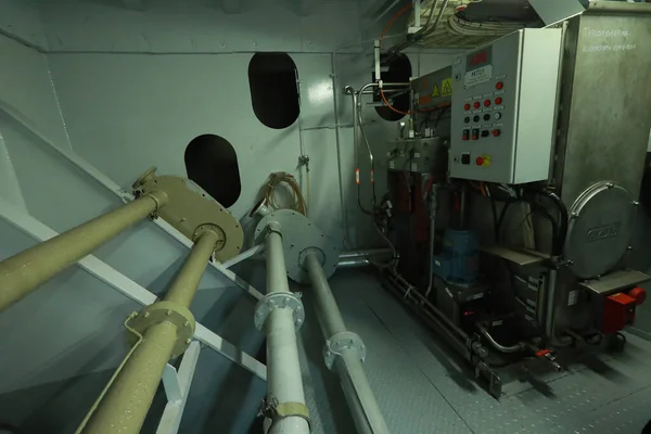 Cruise Ship Engine Room Interior Water Tight Doors Electrical Diesel — Fotografia de Stock