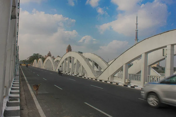 Arch Napier Bridge Chennai Road Tamlin Nadu India Road — Foto de Stock