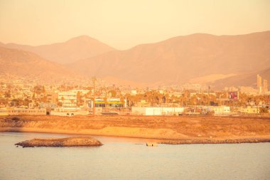 Ensenada, Meksika 'nın liman manzarası.