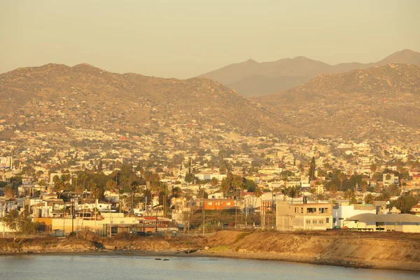 The waterfront landscape of the city of Ensenada, Mexico