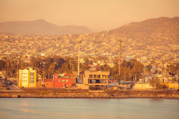The waterfront landscape of the city of Ensenada, Mexico