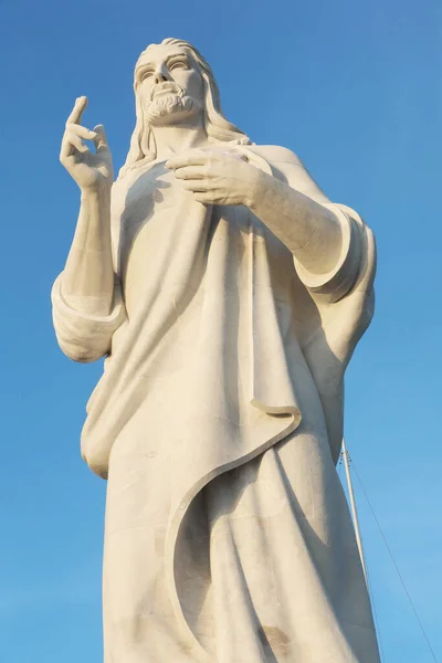 Christ Havana Large Sculpture Representing Jesus Nazareth Hilltop Overlooking Bay — Stock Photo, Image