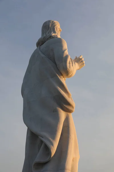 Christ Havana Large Sculpture Representing Jesus Nazareth Hilltop Overlooking Bay — Stock Photo, Image