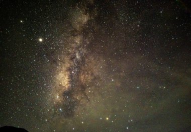 Gece gökyüzünde Samanyolu Galaksisi
