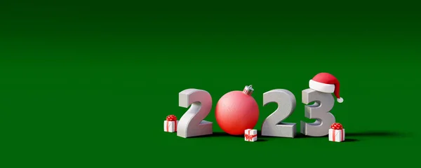 Buon Natale Felice Anno Nuovo 2023 Sfondo Biglietti Auguri Con — Foto Stock