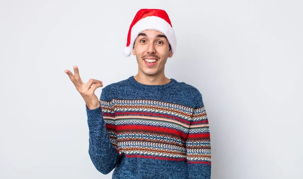 Young Hispanic Man Feeling Happy Surprised Realizing Solution Idea New — Stock Photo, Image