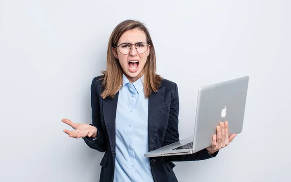 Young Pretty Woman Looking Angry Annoyed Frustrated — Stock Photo, Image