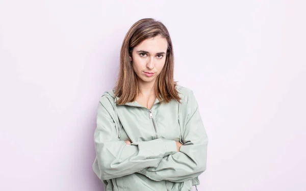 Junges Hübsches Mädchen Das Sich Unzufrieden Und Enttäuscht Fühlt Ernst — Stockfoto