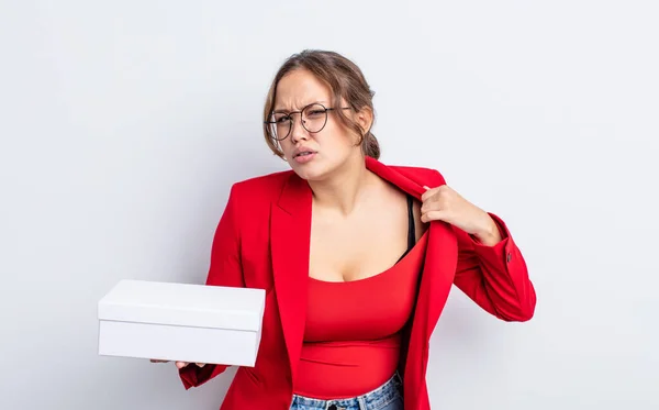 Hispanic Söt Kvinna Känner Sig Stressad Orolig Trött Och Frustrerad — Stockfoto