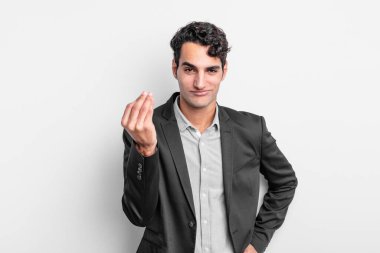 Genç işadamı kapiş ya da para hareketi yapıyor, sana borçlarını ödemeni söylüyor.!