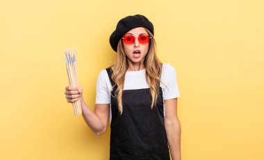 artist painter looking very shocked or surprised