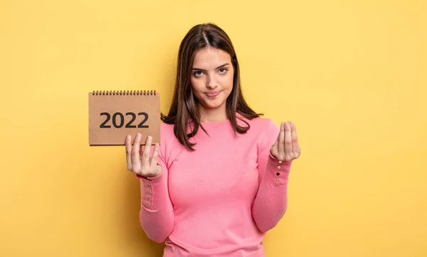 Pretty Woman Making Capice Money Gesture Telling You Pay 2022 — Foto Stock