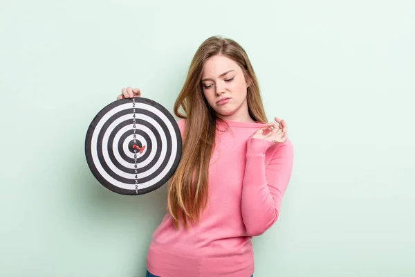 Rödhårig Kvinna Som Känner Sig Stressad Orolig Trött Och Frustrerad — Stockfoto