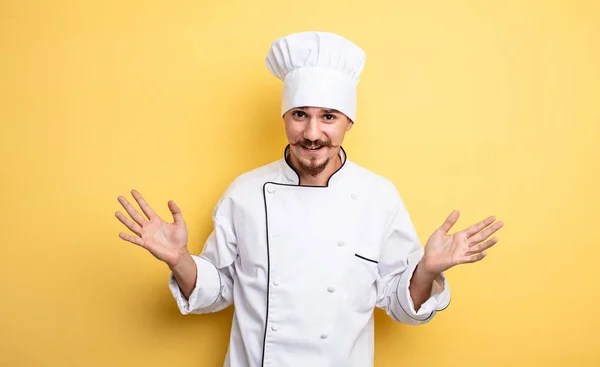 Kock Man Känsla Förbryllad Och Förvirrad Och Tvivlande — Stockfoto