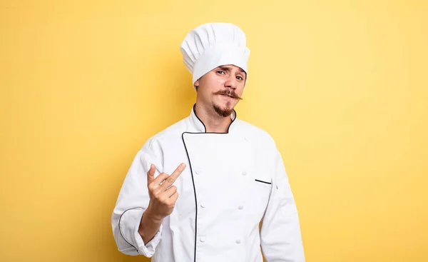 Chef Hombre Sintiéndose Enojado Molesto Rebelde Agresivo —  Fotos de Stock