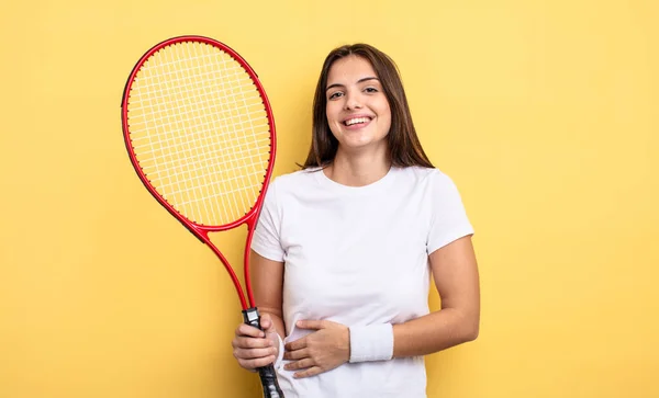 Pretty Woman Laughing Out Loud Some Hilarious Joke Tennis Player — Stok fotoğraf