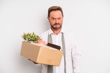 middle age man looking puzzled and confused. unemployment concept
