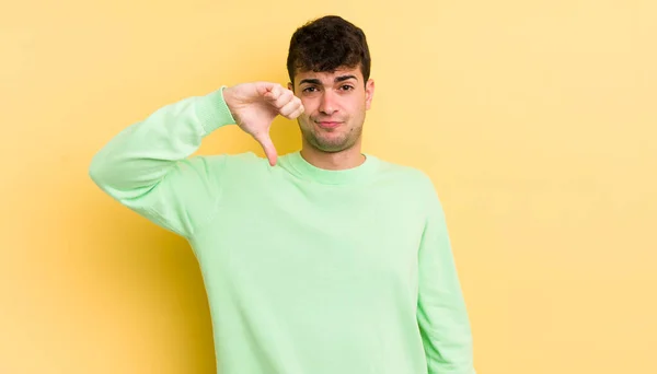 Young Handsome Man Feeling Cross Angry Annoyed Disappointed Displeased Showing — Stock Photo, Image