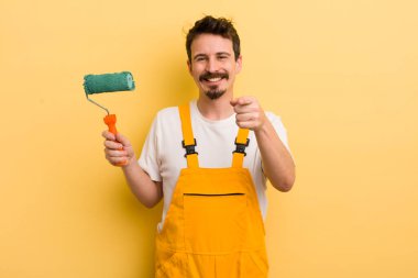 Kameraya bakıp seni seçiyor. resim ev kavramı