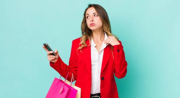 Mooie Vrouw Voelt Zich Gestrest Angstig Moe Gefrustreerd — Stockfoto