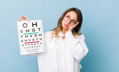 Güzel bir kadın yorgun, bıkkın ve uykulu hisseder.