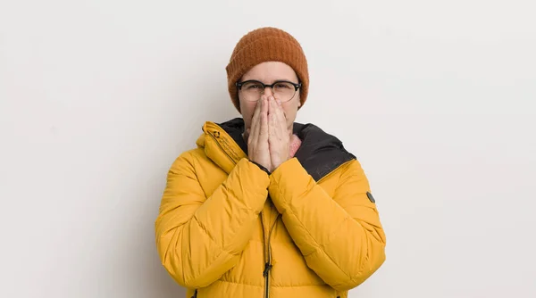 Young Handsome Man Coat White Wall — Stock Photo, Image