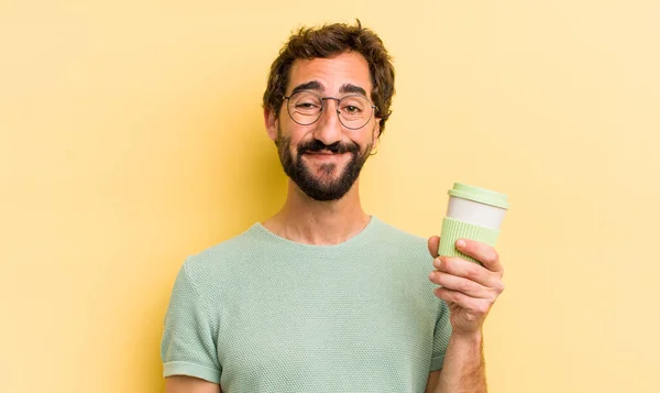 Crazy Man Take Away Coffee — Stock Photo, Image