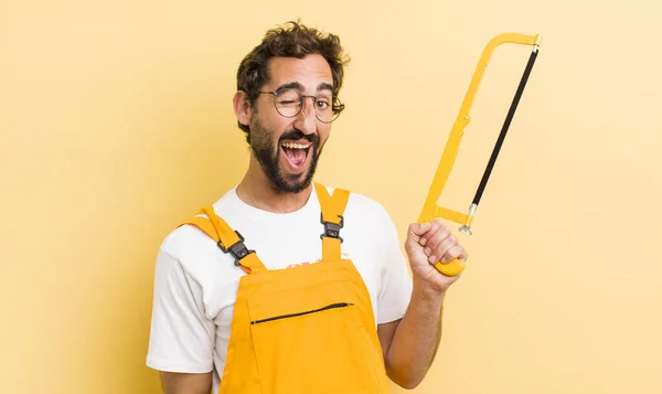 Crazy Handyman Saw — Stock Photo, Image