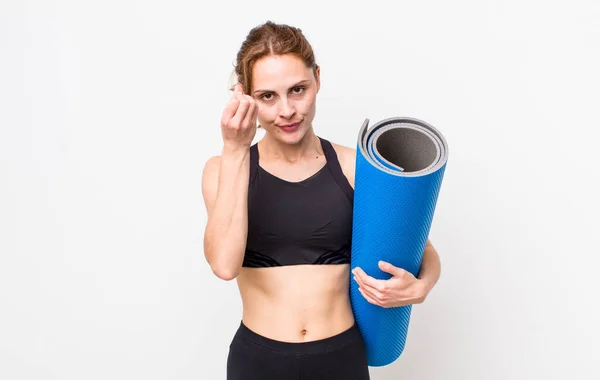 Jonge Mooie Vrouw Die Capice Maakt Geld Gebaar Die Vertelt — Stockfoto