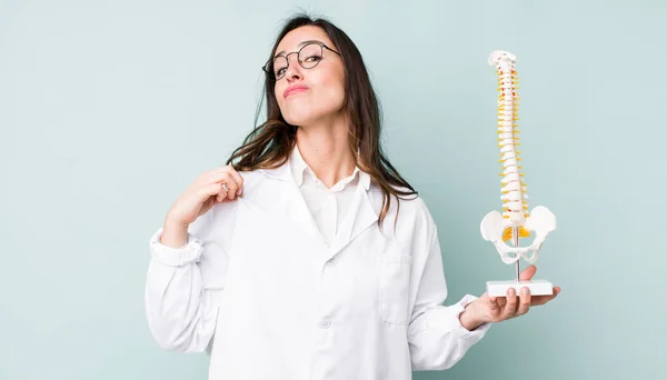 Young Pretty Woman Looking Arrogant Successful Positive Proud Spine Specialist — Stockfoto