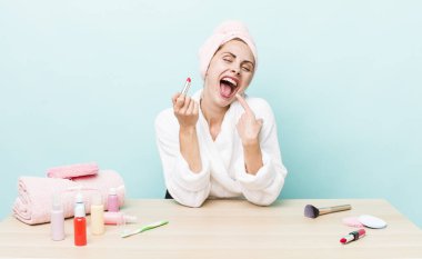 Genç, yetişkin, güzel kadın. makyaj ve güzellik konsepti