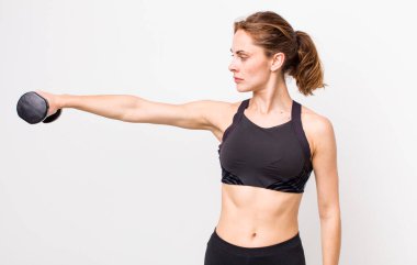 young adult pretty woman. fitness concept