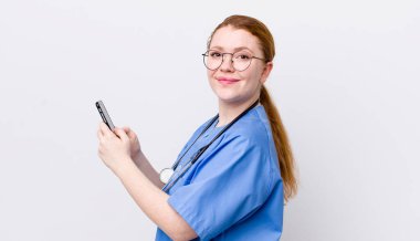 young adult pretty woman. nurse concept