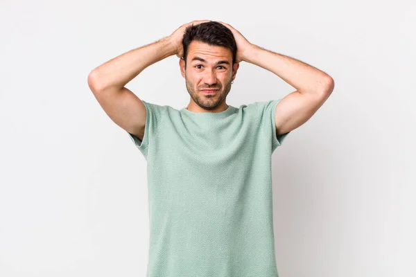 Young Handsome Hicpanic Man Feeling Frustrated Annoyed Sick Tired Failure — Foto Stock