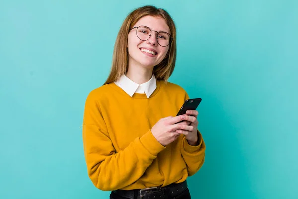 Young Adult Pretty Woman Phone Concept — Stockfoto